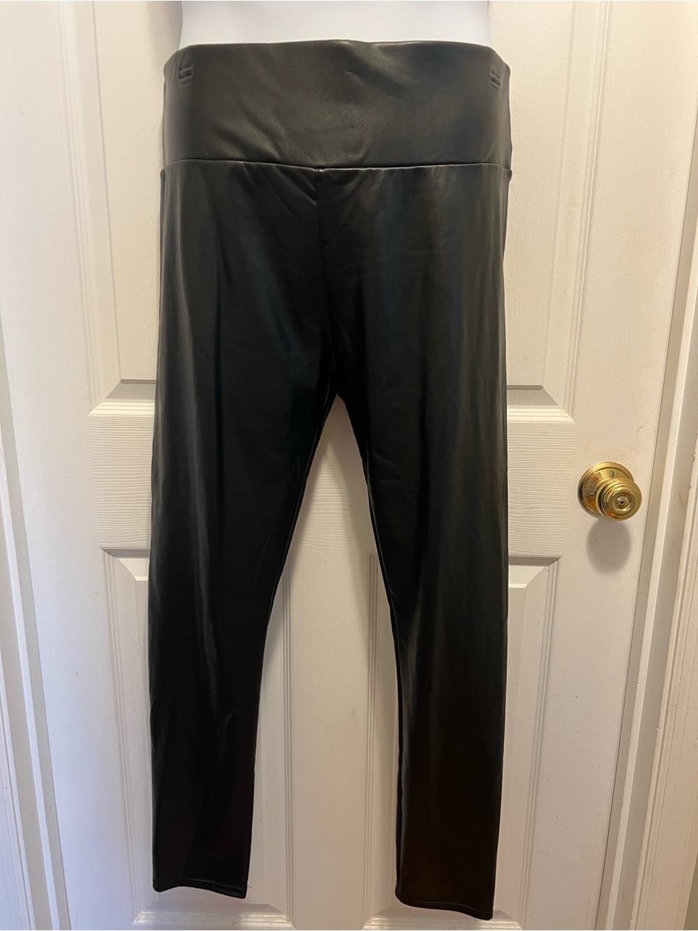 Black Faux Leather Leggings